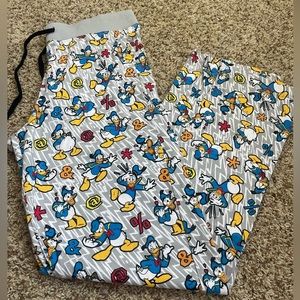 Disney Donald Duck pajama pj pants knit size large